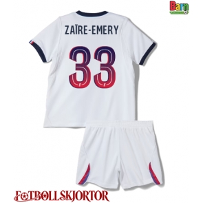 Paris Saint-Germain Warren Zaire-Emery #33 Borta Kläder Barn 2026-27 Kortärmad (+ Korta byxor)
